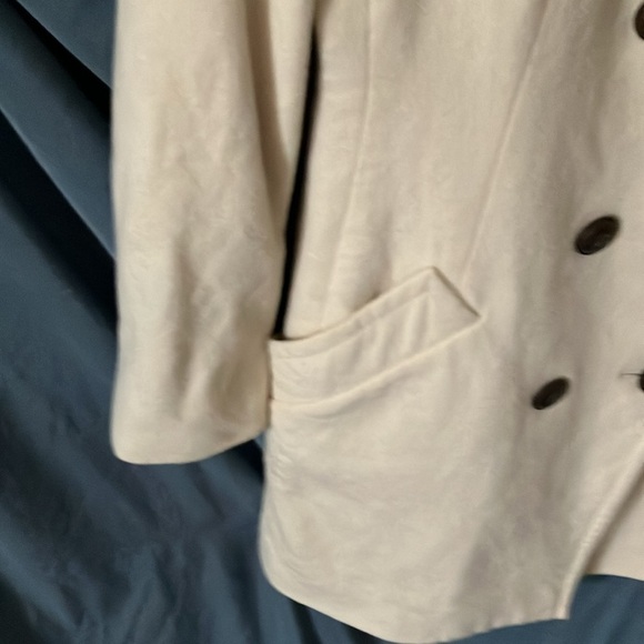 Fossil: Ivory Vintage Wool Blend Winter Coat- M - Picture 5 of 16